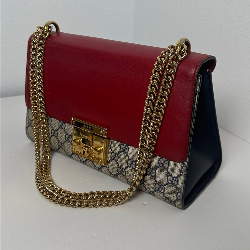 💯Authentic Gucci Padlock GG Supreme chain shoulder bag🍀 - Picture 12 of 16